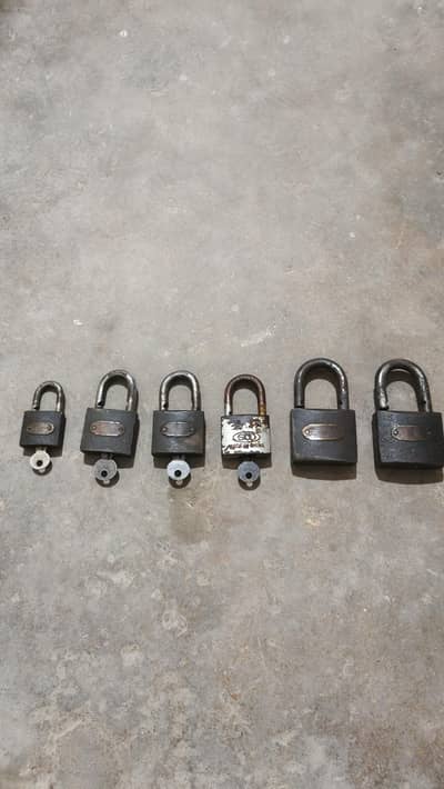 6 LOCKS OK WORKING HEAVY DUTY VERY STRONG RELIABLE 80MM 70MM 60MM 50MM