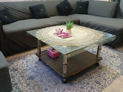 Lounge square table. . 3×3ft. . . height 1.5ft. .