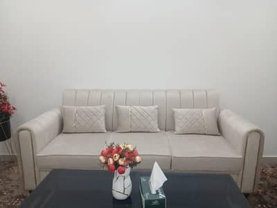 Exclusive Velvet 7-Seater Sofa Set with High-Back Chairs.