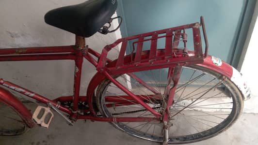 “20 Inch Red Cycle for Sale – Good Condition with Carrier”