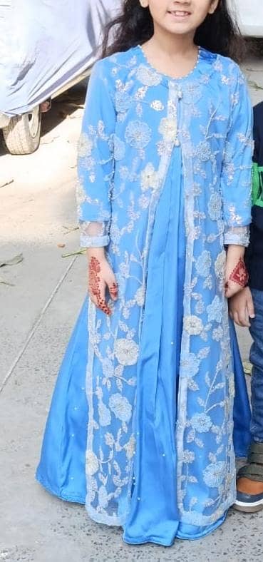 long silk frock with. anet open gown