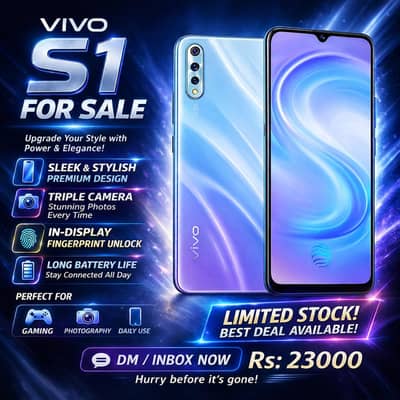 Vivo s1 8/256 pta approved used hai thora sa