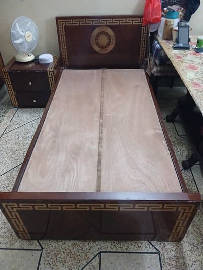 Single Bed With Side Table Available For Sale