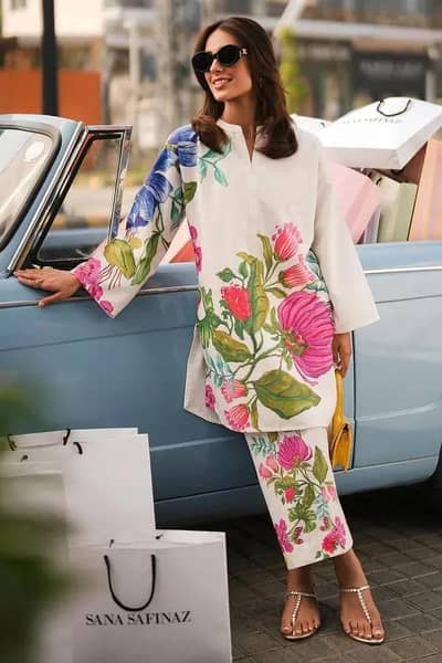 2 pics suit lawn cotton