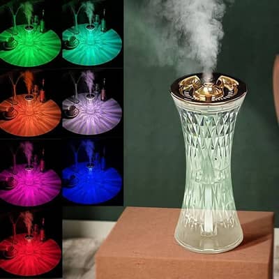 Luxury Crystal Lamp Humidifier - 7 Color LED Night Light (New)