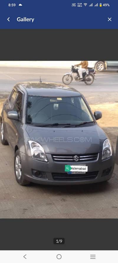 Suzuki swift 2012 , Islamabad number for sale