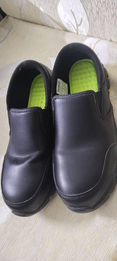 Reebok Work Men's Slip-On Superlite Alloy-Toe Work Shoes black