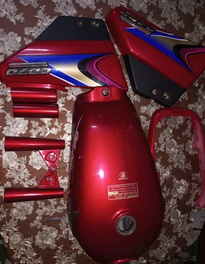 Bike Tanki Tapay front back shock cover back seat plaxtic