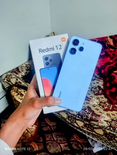 Redmi 12 4/128 With Box and Cover condition 10/10