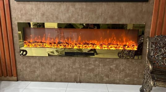 Electric gas fireplace