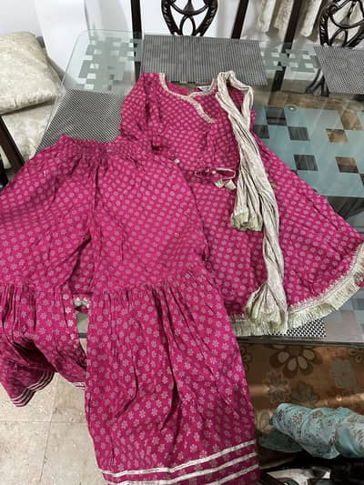 Maria B, 3-piece Frock-Sharara.