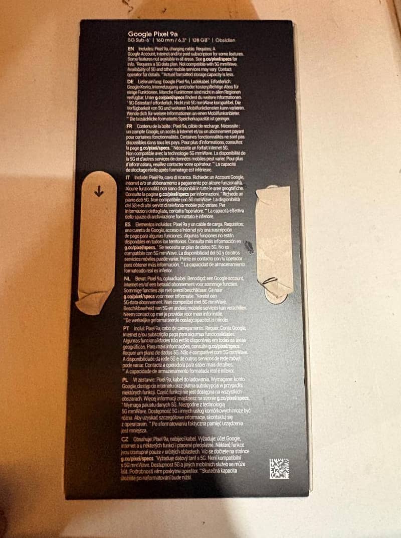Google Pixel 9a Box Pack 1