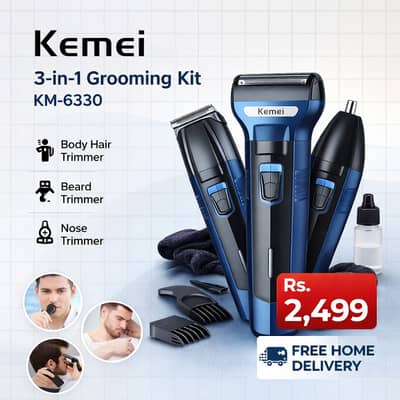Kemei 3-in-1 Professional Shaver KM-6330 - Brand New (Free Delivery)