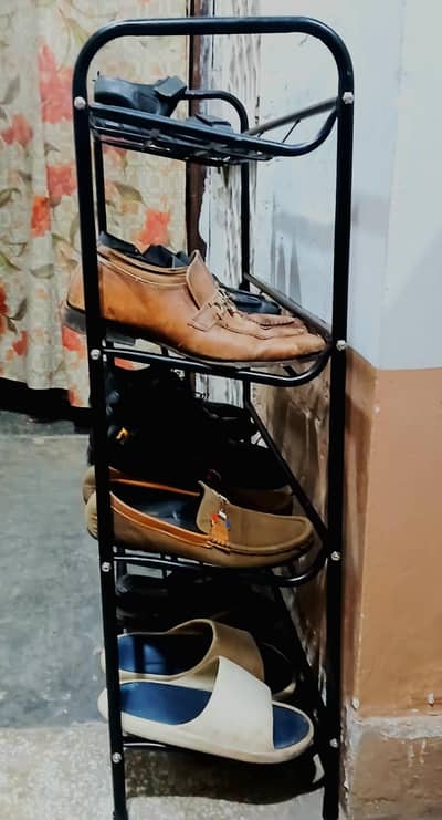 Heavy Duty Metal Shoe Stand  |12 Pair Capacity  Strong and durable  Br