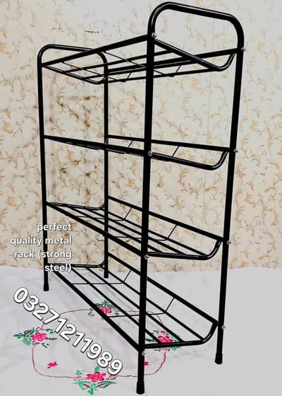 Heavy Duty Metal Shoe Stand  |12 Pair Capacity  Strong and durable  Br