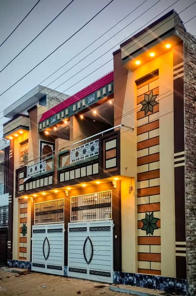 Canal view Rafi qamar road new brand luxury 3.50 marly double story house for sale