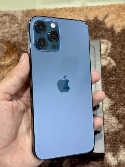 Iphone 12 pro max (Pta Approved) 256 gb LLA pacific blue