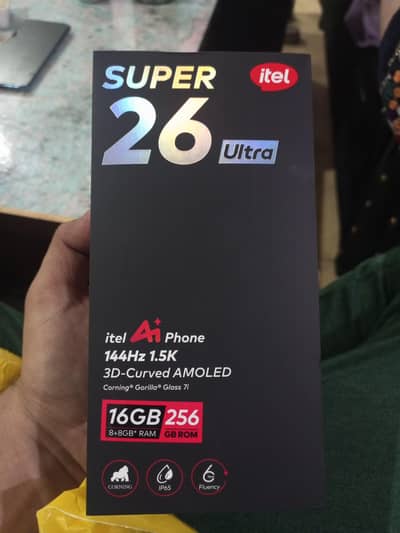 Itel Super S26 Ultra 16 GB 256Gb 10 by 10 New