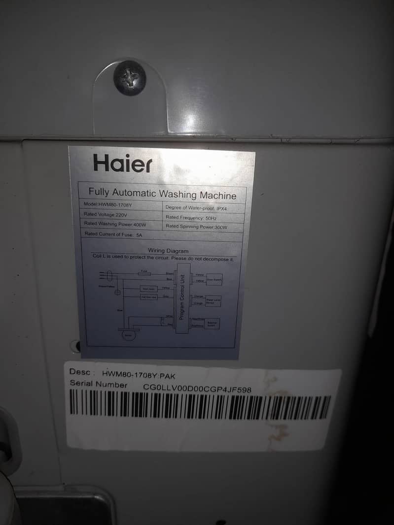 Haier fully automatic watching machine 5
