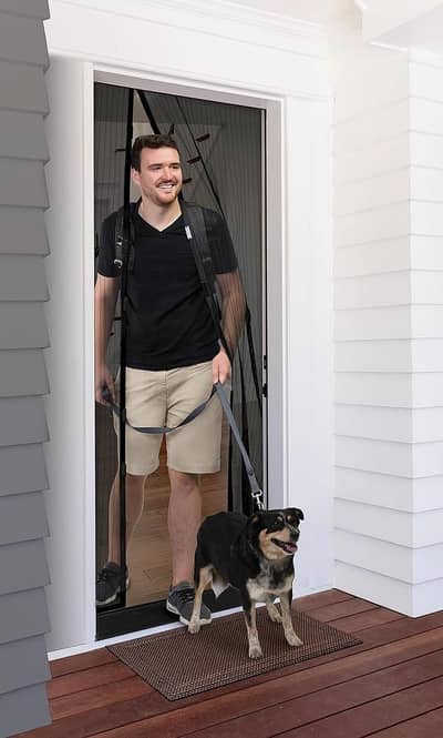 Magnetic Mosquito Mesh Curtain black for Doors