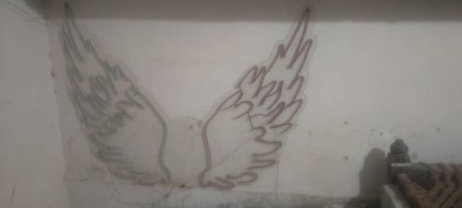 neon light wings