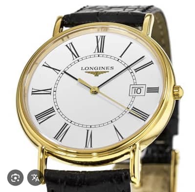 Longines Watch For Sale. PVD 24k Gold plated Quartz