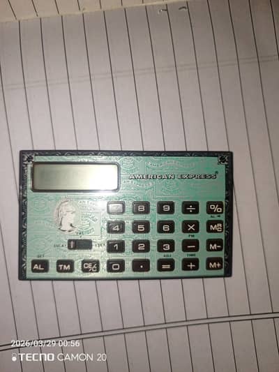 American Express card  style calculator LC 1501G || Original cal