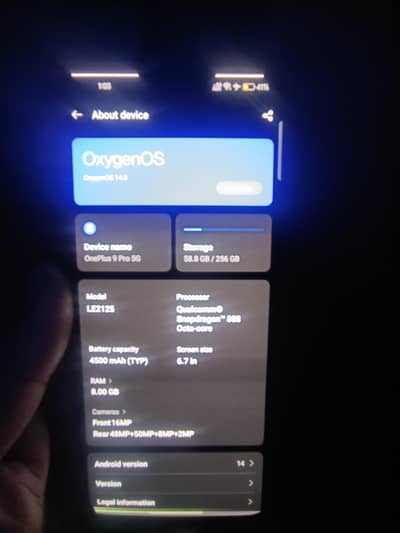 one plus 9 pro 8gb ram 256gb memory