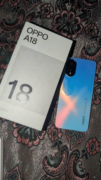 oppo A18_memory_4gb_128gb_complete_box_condition 10_by_10