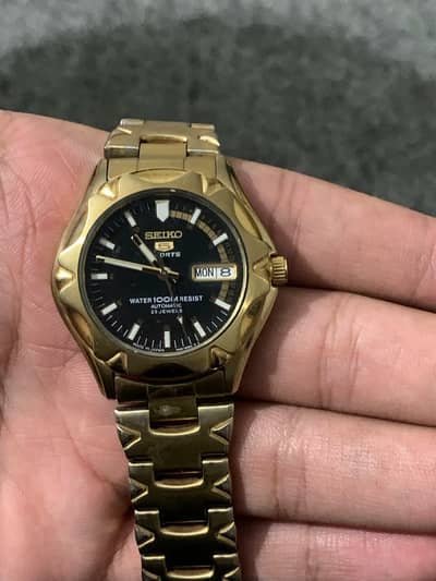 Seiko 5 Sports Automatic 23 Jewels, Original Gold Tone, 100m Water Res