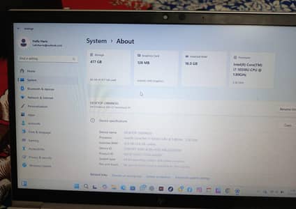 HP Elite book 830 G7 laptop core i7 10th gen 16gb Ram 512gb SSD