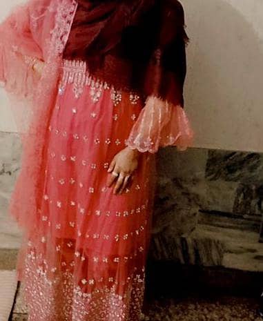 baby pink color maxi