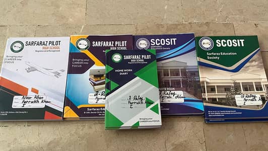 sarfraZ poilet school copies. eng Urdu  maths 3 in1 dairy pairs