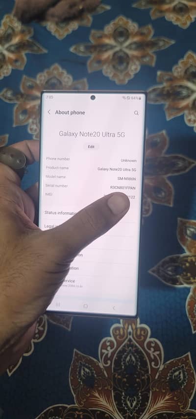 Samsung note 20 ultra  PTA