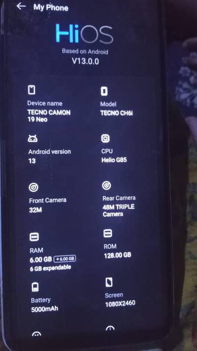 mobile for sale Tecno camon 19