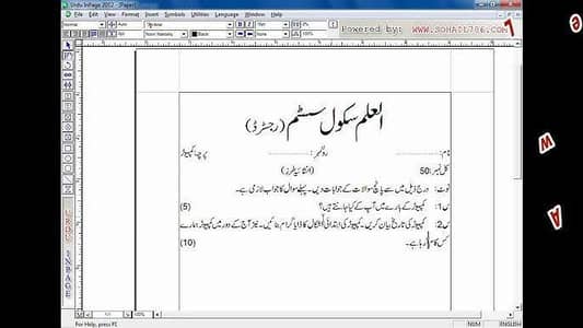 urdu Inpage typing work