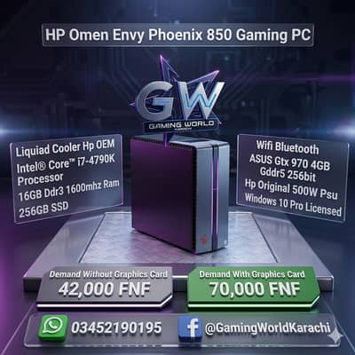 HP Omen Phoenix 850 Gaming Pc i7 4790K 4thGen Hydro Cooler GTX 970 4G