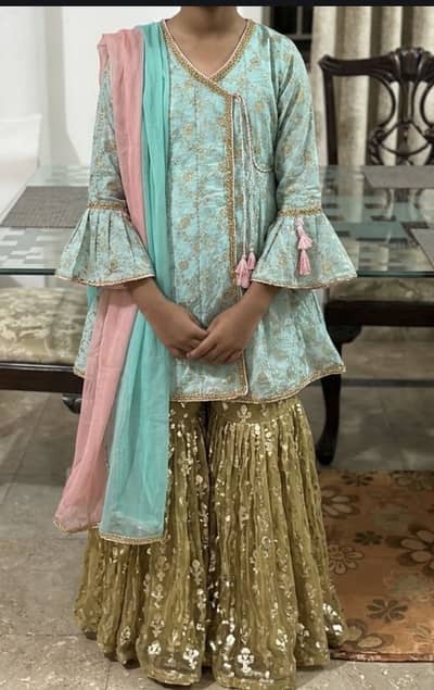 Sanas 3 piece sharara kurta.