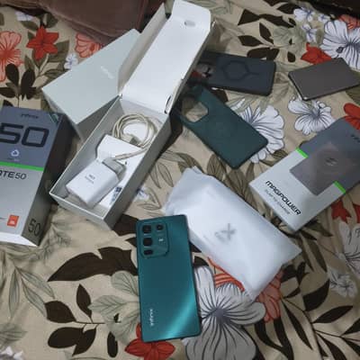 infinix note 50 8+8/256gb complete box pta approved