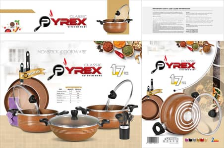 Premium Persian 17 Pieces Non-Stick Cookware Set – New Box Pack