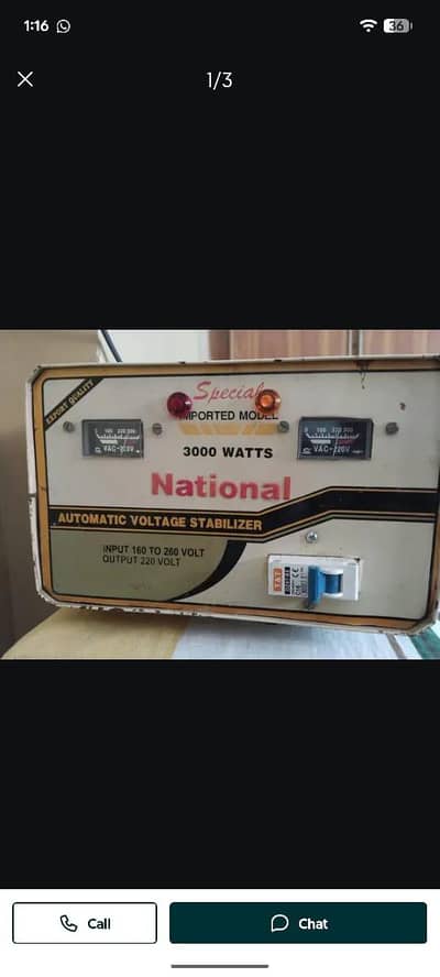 STABILIZER NATIONAL 3000 WATT