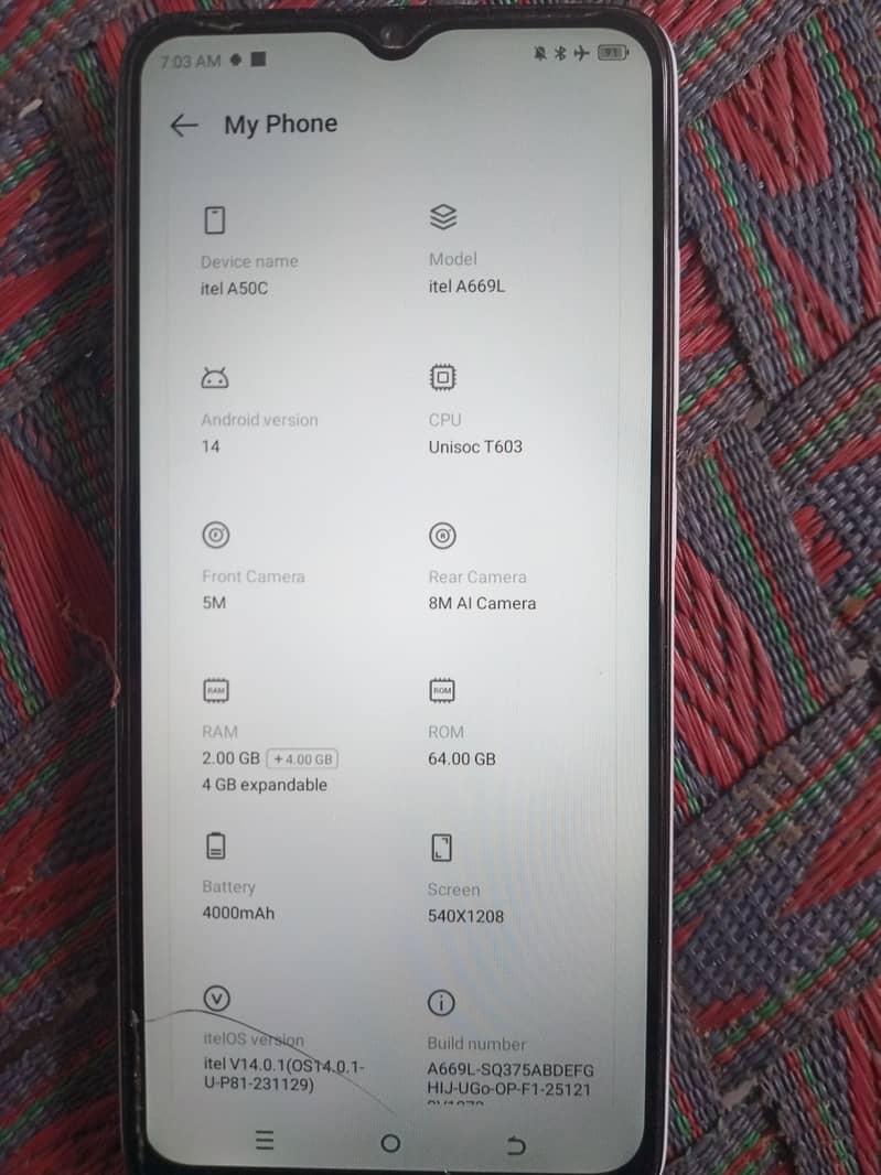 itel A50c APNA box and charger 4