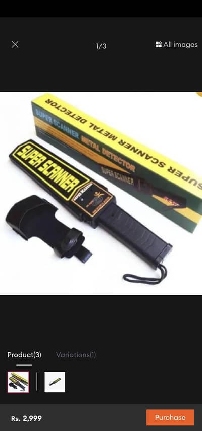 Handheld Metal Detector with battery