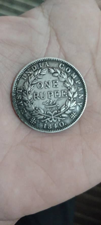 Antiq 1840 British Era Pure silver Coin 250 Dollars only