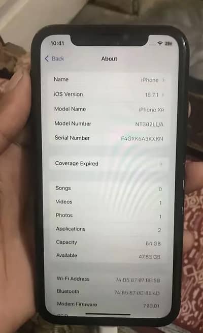 iphone xR 64gb gb non ptA my watsap number 0344*5851215