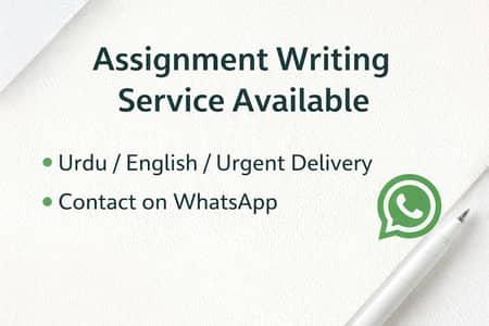 Assignment Writer Available (Urgent & Affordable)