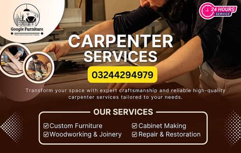 Wood Works, Carpenters, Furniture Repairs, Kitchen Cabinet, Media Wall