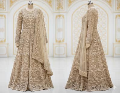 gant Golden Waleema Maxi | Heavy Embroidered Bridal Dress