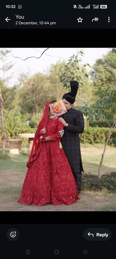 iqra azeez bridal lehnga red on red new condition