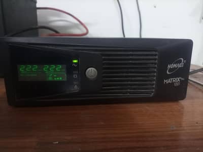 Homage UPS 12v Single Battery 1000VA 4 Fans 4 Lights single Battery